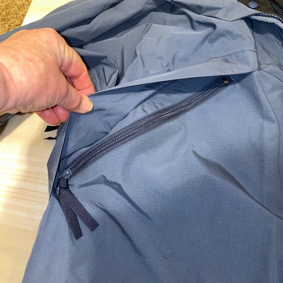 Mens Med Vintage Lowe Alpine Jacket Waterproof Windbreaker Rain Coat M Blue - Picture 9 of 10